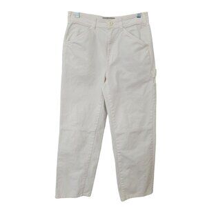 Everlane Carpenter Utility Barrel Jeans Womens Size 4 White Organic Cotton